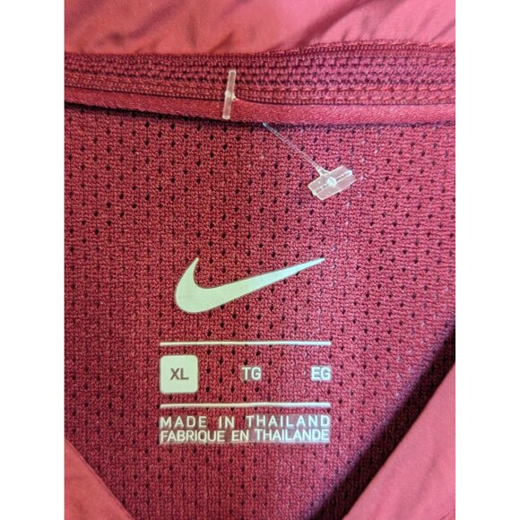 Nike Mens XL Maroon Athletic Pullover Jacket Short Sleeve Windbreaker - Picture 3 of 6